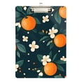 thumbnail image 1 of FORMRS Acrylic Clipboard with Low Profile Clip Standard A4 Letter Size, 12.5" x 9", Green Floral Oranges, 1 of 8
