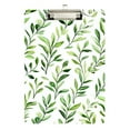 thumbnail image 1 of FORMRS Acrylic Clipboard with Low Profile Clip Standard A4 Letter Size, 12.5" x 9", Green Leafy Pattern, 1 of 8