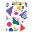 thumbnail image 1 of FORMRS Acrylic Clipboard with Low Profile Clip Standard A4 Letter Size, 12.5" x 9", Green Retro Shapes, 1 of 8