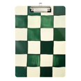 thumbnail image 1 of FORMRS Acrylic Clipboard with Low Profile Clip Standard A4 Letter Size, 12.5" x 9", Green and White Plaid Pattern, 1 of 8