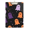 thumbnail image 1 of FORMRS Acrylic Clipboard with Low Profile Clip Standard A4 Letter Size, 12.5" x 9", Halloween Orange Ghosts, 1 of 8
