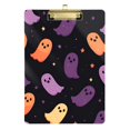 thumbnail image 1 of FORMRS Acrylic Clipboard with Low Profile Clip Standard A4 Letter Size, 12.5" x 9", Halloween Purple Ghosts, 1 of 8