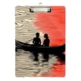 thumbnail image 1 of FORMRS Acrylic Clipboard with Low Profile Clip Standard A4 Letter Size, 12.5" x 9", Illusionary Boat, 1 of 8