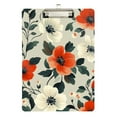 thumbnail image 1 of FORMRS Acrylic Clipboard with Low Profile Clip Standard A4 Letter Size, 12.5" x 9", Large Red Floral Pattern, 1 of 8