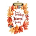 thumbnail image 1 of FORMRS Acrylic Clipboard with Low Profile Clip Standard A4 Letter Size, 12.5" x 9", Leaves Pattern, 1 of 8