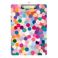 thumbnail image 1 of FORMRS Acrylic Clipboard with Low Profile Clip Standard A4 Letter Size, 12.5" x 9", Light Colorful Circles, 1 of 8