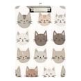 thumbnail image 1 of FORMRS Acrylic Clipboard with Low Profile Clip Standard A4 Letter Size, 12.5" x 9", Light Gray Cat Pattern, 1 of 8