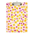 thumbnail image 1 of FORMRS Acrylic Clipboard with Low Profile Clip Standard A4 Letter Size, 12.5" x 9", Light Pink Stars, 1 of 8