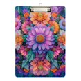 thumbnail image 1 of FORMRS Acrylic Clipboard with Low Profile Clip Standard A4 Letter Size, 12.5" x 9", Light Purple Flowers, 1 of 8
