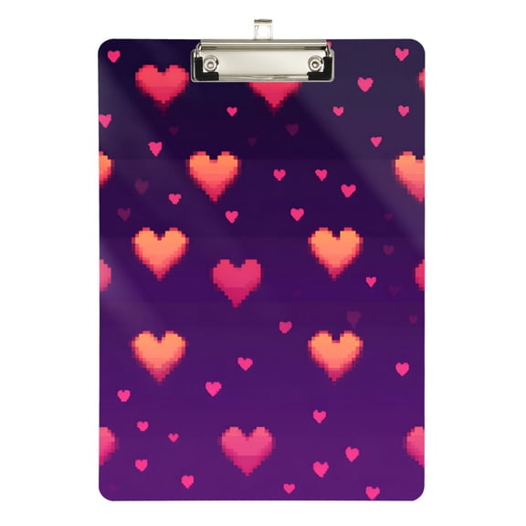 FORMRS Acrylic Clipboard with Low Profile Clip Standard A4 Letter Size, 12.5" x 9", Love in The Clouds