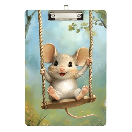 FORMRS Acrylic Clipboard with Low Profile Clip Standard A4 Letter Size, 12.5" x 9", Mouse Swing