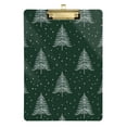 thumbnail image 1 of FORMRS Acrylic Clipboard with Low Profile Clip Standard A4 Letter Size, 12.5" x 9", New Year Tree Pattern, 1 of 8