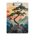 thumbnail image 1 of FORMRS Acrylic Clipboard with Low Profile Clip Standard A4 Letter Size, 12.5" x 9", Pine Tree at Dawn, 1 of 8