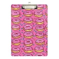 thumbnail image 1 of FORMRS Acrylic Clipboard with Low Profile Clip Standard A4 Letter Size, 12.5" x 9", Pink Doughnuts, 1 of 8