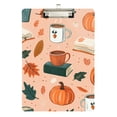 thumbnail image 1 of FORMRS Acrylic Clipboard with Low Profile Clip Standard A4 Letter Size, 12.5" x 9", Pink Fall Coffee, 1 of 8