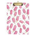 thumbnail image 1 of FORMRS Acrylic Clipboard with Low Profile Clip Standard A4 Letter Size, 12.5" x 9", Pink Popsicle Pattern, 1 of 8
