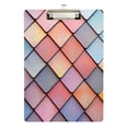 thumbnail image 1 of FORMRS Acrylic Clipboard with Low Profile Clip Standard A4 Letter Size, 12.5" x 9", Pink Shimmering Pattern, 1 of 8