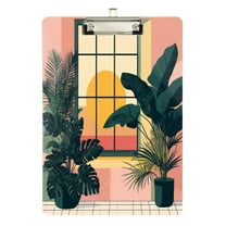 FORMRS Acrylic Clipboard with Low Profile Clip Standard A4 Letter Size, 12.5" x 9", Pink Sunset