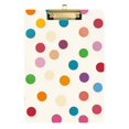 thumbnail image 1 of FORMRS Acrylic Clipboard with Low Profile Clip Standard A4 Letter Size, 12.5" x 9", Polka Dot, 1 of 8