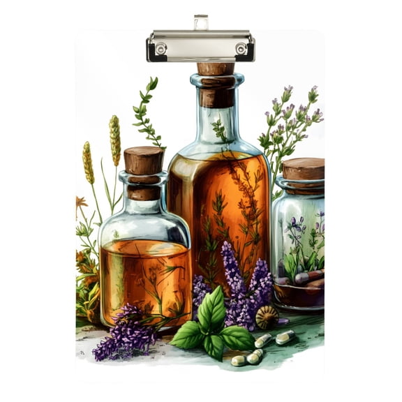 FORMRS Acrylic Clipboard with Low Profile Clip Standard A4 Letter Size, 12.5" x 9", Potion Herb