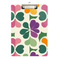 thumbnail image 1 of FORMRS Acrylic Clipboard with Low Profile Clip Standard A4 Letter Size, 12.5" x 9", Purple Clover Pattern, 1 of 8
