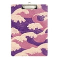 thumbnail image 1 of FORMRS Acrylic Clipboard with Low Profile Clip Standard A4 Letter Size, 12.5" x 9", Purple Wave Pattern, 1 of 8