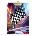 thumbnail image 1 of FORMRS Acrylic Clipboard with Low Profile Clip Standard A4 Letter Size, 12.5" x 9", Racing Flag, 1 of 8