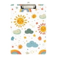 thumbnail image 1 of FORMRS Acrylic Clipboard with Low Profile Clip Standard A4 Letter Size, 12.5" x 9", Rainbows Pattern, 1 of 8