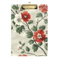 thumbnail image 1 of FORMRS Acrylic Clipboard with Low Profile Clip Standard A4 Letter Size, 12.5" x 9", Red Floral Pattern, 1 of 8
