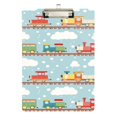 thumbnail image 1 of FORMRS Acrylic Clipboard with Low Profile Clip Standard A4 Letter Size, 12.5" x 9", Red Trains Pattern, 1 of 8