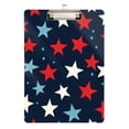 thumbnail image 1 of FORMRS Acrylic Clipboard with Low Profile Clip Standard A4 Letter Size, 12.5" x 9", Red White Stars, 1 of 8
