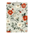 thumbnail image 1 of FORMRS Acrylic Clipboard with Low Profile Clip Standard A4 Letter Size, 12.5" x 9", Red and White Floral Pattern, 1 of 8