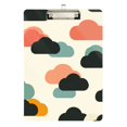 thumbnail image 1 of FORMRS Acrylic Clipboard with Low Profile Clip Standard A4 Letter Size, 12.5" x 9", Simple Clouds, 1 of 8