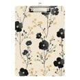 thumbnail image 1 of FORMRS Acrylic Clipboard with Low Profile Clip Standard A4 Letter Size, 12.5" x 9", Small Black Flowers, 1 of 8