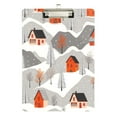 thumbnail image 1 of FORMRS Acrylic Clipboard with Low Profile Clip Standard A4 Letter Size, 12.5" x 9", Snow Cartoon Houses, 1 of 8