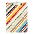 thumbnail image 1 of FORMRS Acrylic Clipboard with Low Profile Clip Standard A4 Letter Size, 12.5" x 9", Striped Pattern, 1 of 8