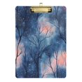 thumbnail image 1 of FORMRS Acrylic Clipboard with Low Profile Clip Standard A4 Letter Size, 12.5" x 9", Trees in The Night, 1 of 8