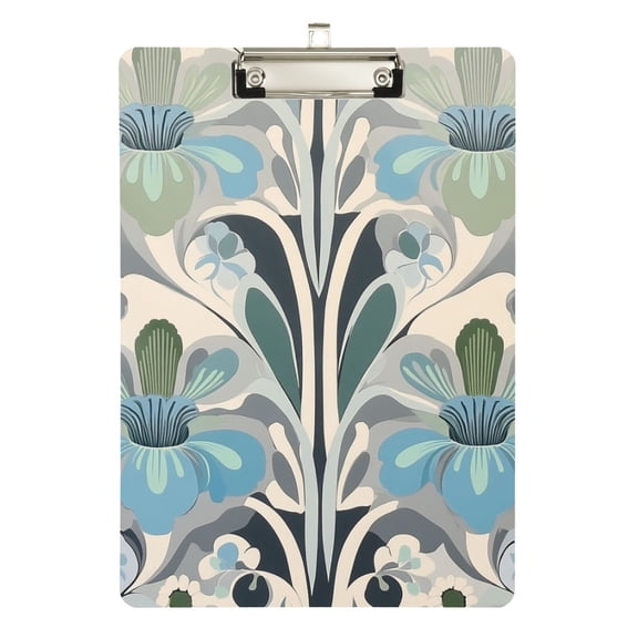 FORMRS Acrylic Clipboard with Low Profile Clip Standard A4 Letter Size, 12.5" x 9", Vibrant Abstract Design