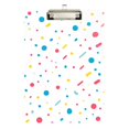 thumbnail image 1 of FORMRS Acrylic Clipboard with Low Profile Clip Standard A4 Letter Size, 12.5" x 9", White Retro Pattern, 1 of 8