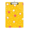 thumbnail image 1 of FORMRS Acrylic Clipboard with Low Profile Clip Standard A4 Letter Size, 12.5" x 9", White Stars, 1 of 8