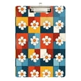 thumbnail image 1 of FORMRS Acrylic Clipboard with Low Profile Clip Standard A4 Letter Size, 12.5" x 9", Yellow Checkered Daisy, 1 of 8