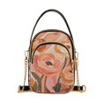 thumbnail image 1 of FORMRS Crossbody Bag for Women Quilted Travel Shoulder Cell Phone Purse with Chain Strap Handbag, Abstract Orange Flowers, 1 of 7