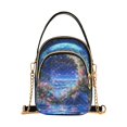 thumbnail image 1 of FORMRS Crossbody Bag for Women Quilted Travel Shoulder Cell Phone Purse with Chain Strap Handbag, Beautiful Floral Moon, 1 of 7