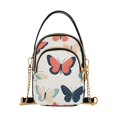 thumbnail image 1 of FORMRS Crossbody Bag for Women Quilted Travel Shoulder Cell Phone Purse with Chain Strap Handbag, Beige Butterflies, 1 of 7