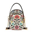 thumbnail image 1 of FORMRS Crossbody Bag for Women Quilted Travel Shoulder Cell Phone Purse with Chain Strap Handbag, Beige Red Floral, 1 of 7