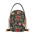 thumbnail image 1 of FORMRS Crossbody Bag for Women Quilted Travel Shoulder Cell Phone Purse with Chain Strap Handbag, Black Christmas Holly, 1 of 7