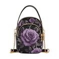 thumbnail image 1 of FORMRS Crossbody Bag for Women Quilted Travel Shoulder Cell Phone Purse with Chain Strap Handbag, Black Roses, 1 of 7