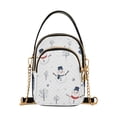 thumbnail image 1 of FORMRS Crossbody Bag for Women Shoulder Cell Phone Purse with Zipper, Blue Cartoon Snowmen, 1 of 7