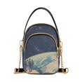 thumbnail image 1 of FORMRS Crossbody Bag for Women Quilted Travel Shoulder Cell Phone Purse with Chain Strap Handbag, Blue Earth, 1 of 7