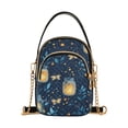 thumbnail image 1 of FORMRS Crossbody Bag for Women Quilted Travel Shoulder Cell Phone Purse with Chain Strap Handbag, Blue Fireflies Pattern, 1 of 7